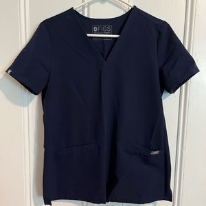 Navy Figs Scrub Top
